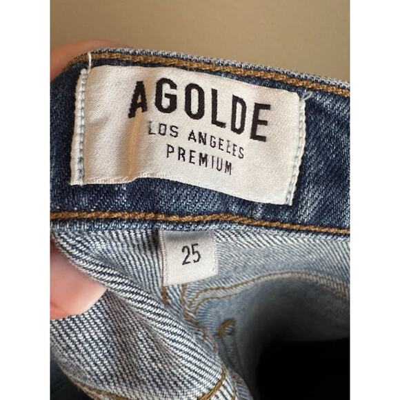 Agolde Nico High Rise Slim Fit Jeans in Fixation Wash 25 - Picture 8 of 8